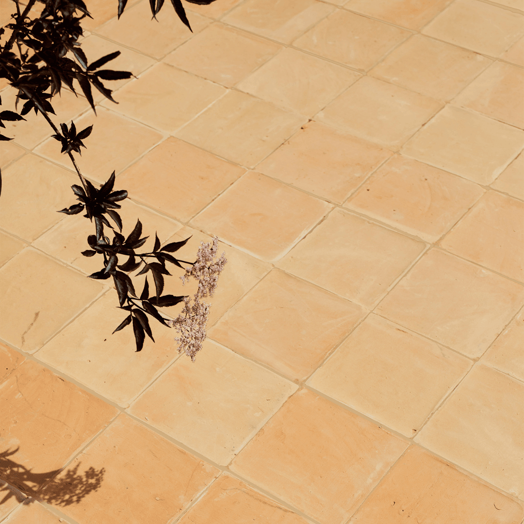 Handmade Square Naranja Terracotta Tiles - Handmade Terracotta