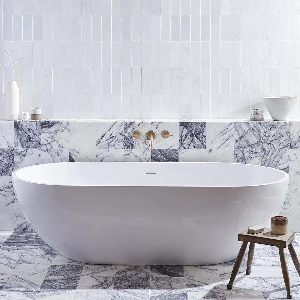 Lilac veined honed marble Tiles – Marble