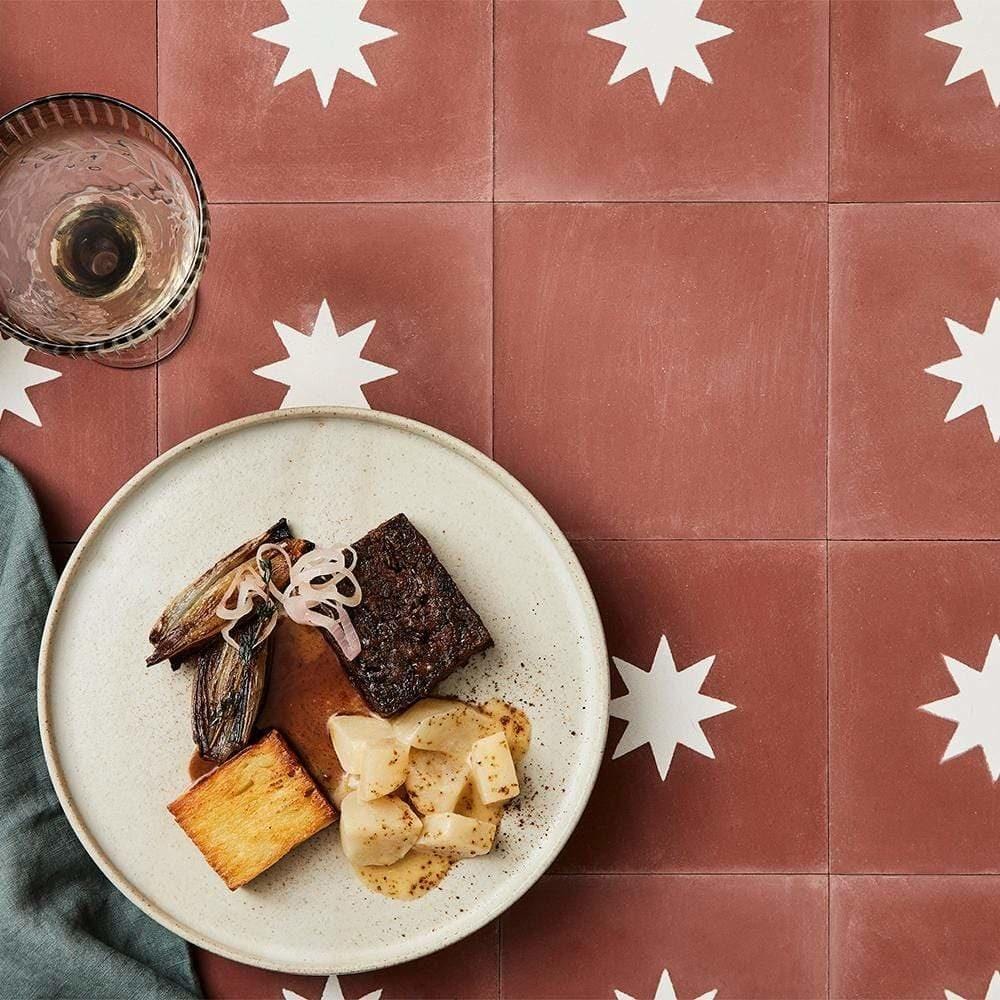 Luna Garnet Tile Tiles - Handmade