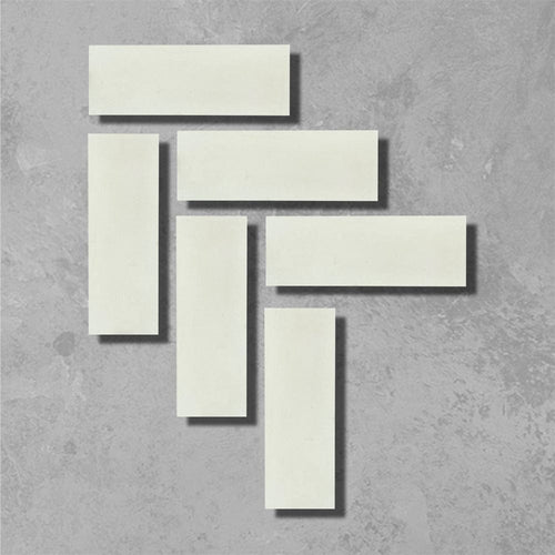 Peppermint Herringbone Tile Tiles - Handmade