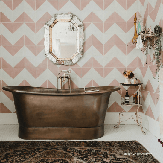 Pink Alalpardo Tile Tiles - Handmade