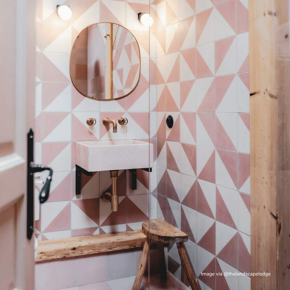 Pink Alalpardo Tile Tiles - Handmade