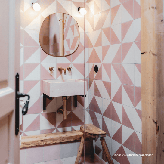 Pink Alalpardo Tile Tiles - Handmade