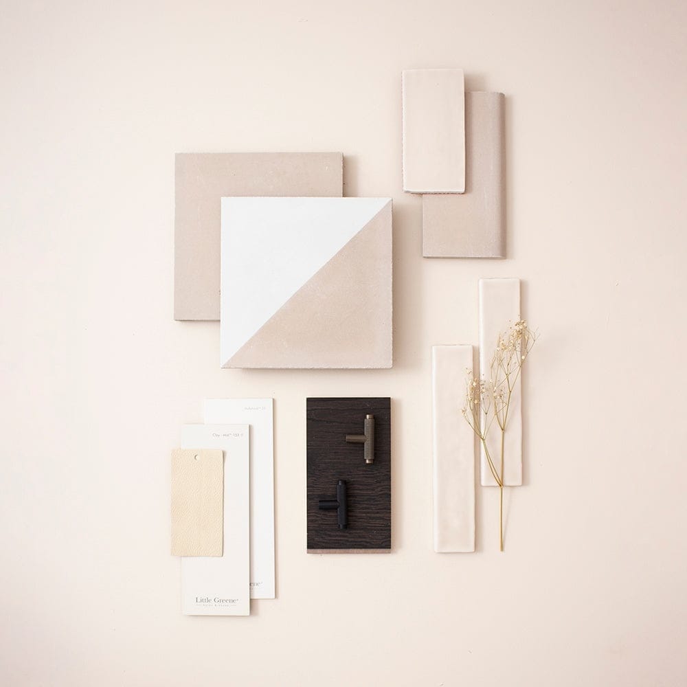 Skinny Pearl Pale Metro Tile Tiles - Glazed